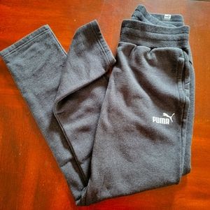 Puma Track Pants Straight Leg Grey Size XS